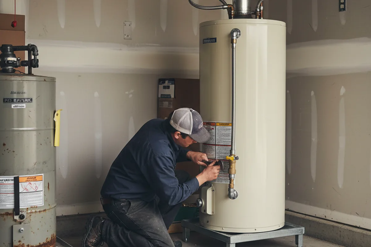 Water heater and shutoff valve replacement in Rosendale